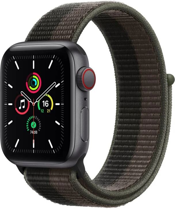 Apple watch se 2021 gps + cellular 40mm aluminio gris espacial con correa negra/marrón