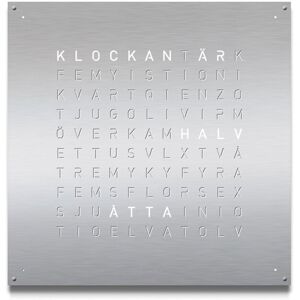 Qlocktwo - Qlocktwo Classic Stainless Steel Brushed, Se - Brushed - Silver - Klockor