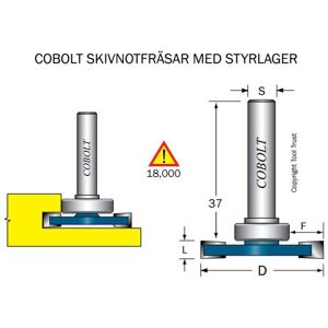 Cobolt 213-8009 Skivnotfräs L=8, F=9, D=36, Fräsa & Hyvla