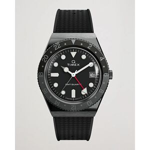 Timex Q Diver GMT 38mm Rubber Strap Black/Grey