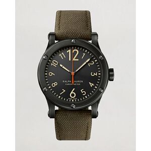 Polo Ralph Lauren 45mm Safari Chronometer Black Steel/Canvas Strap