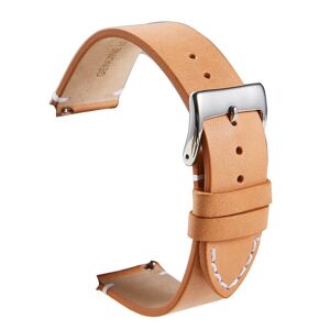 Kamda Äkta läderarmband khaki för 22mm Watch