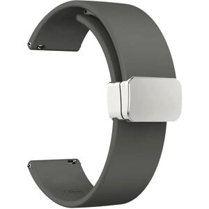 Tiera silikonarmband med magnetlås grå 20 mm