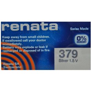 Renata 379 Mercury Free 1.55 Volt Watch Battery Replaces SR521SW