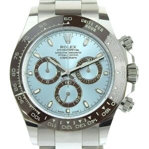 ROLEX Daytona Men's Automatic Watch Platinum Ice Blue 116506 2019 Random Number