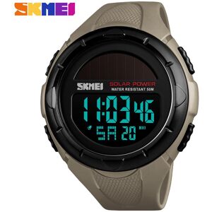 SKMEI 1405 Men Analog Digital Watch Fashion Casual Sports Wristwatch 5ATM Waterproof Leather Strap