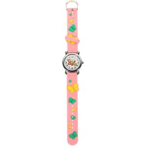 Holibanna Watch Ornament Watch 3D Cartoon Kids Presents Under Sink Bin Kids Decor Toddler Silica Gel Gift Pink Quartz Digital Wrist Watch