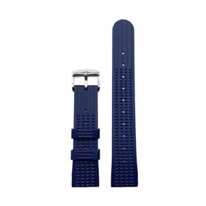 CAREG Silicone Strap 20mm 22mm Bracelet Fit For Seiko Watches Sport Diving Soft Rubber Men Women Watch Accessories Durable (Color : Blu, Size : 20mm)