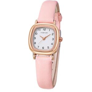 Leadthin Women's Quartz Watch, Quartz Watch Square Dial Adjustable Faux Leather Strap No Delay -Checking High Accuracy Exquisite Commute Wristwatch