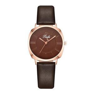 Leadthin Women's Quartz Watch Ladies Analog Wristwatch 24-Hour Indication Round Dial Faux Leather Strap Timepiece for Wife Females Girls