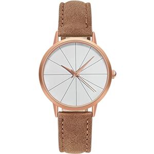 DOGZI Womens Watch Clearance,Women Quartz Watches Fashion PU Leather Band Analog Quartz Wrist Watches Simlpe Casual Round Dial Case Female Watches Gifts,Brown,U60K