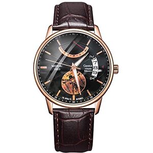 Singular-Point Business Watches-Men's Watch, Luminous Waterproof Watch Chronograph Date Analog Quartz Watch Leather Strap Men's Simple Business Watch Casual Fashion Watch Men's Gift