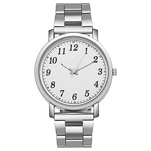 Generic Couple Quartz Digital Watch Steel Strap Luxury Chronograph Men's Gift Ga-2200 (White, One Size)