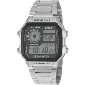 Casio - AE-1200WHD-1A - Sports - Men's Watch - Digital Quartz - LCD Dial - Grey Steel Strap