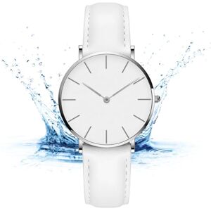 OhhGo Wrist Watches for Women,Women Analog Quartz Watch with Leather Strap, Simple Leather Wrist Watch for Casual Business Waterproof Fashion Big Face Watch Women Gift