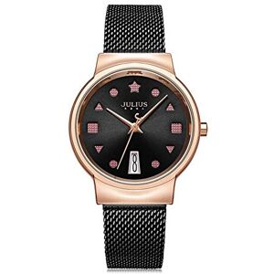 Quange Watch New Geometric Digital Quartz Movement Waterproof mesh Belt Ladies Watches (Color : D)