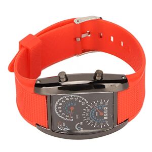 HURRISE LED Electronic Watch, Classic Digital Watches Adjustable Racing Dashboard Wristwatch(Red Belt)
