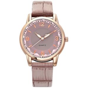 Yamaler Women Watch Dual-Color Round Dial Faux Leather Strap Elegant Ladies Girls Quartz Wristwatch Fashion Jewelry Birthday Gift