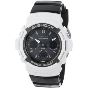 Casio Men's AWGM100GW-7A G-Shock Atomic Timekeeping Analog-Digital Black and White Watch