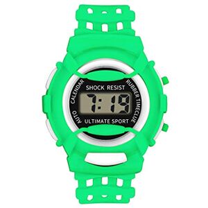 Junhasgood Watch for 11 Year Old Girls Watch Analog Electronic Wrist Girls Digital Children Waterproof Sport LED Kid's Watch Necklace for Boys (b-Green, One Size)