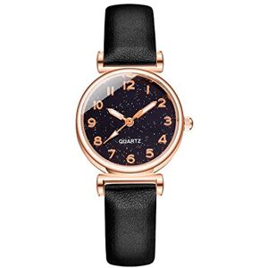 SHITOUJI Star Stylish Watch Quartz Digital Belt Minimalist Lady Gift Women's Watch Womens Small Watch (A, One Size)