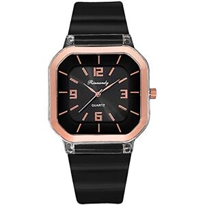 Caritierily Traditional Watch with Clear Numeral Dial Strap Dial Watch Fashion Women's Silicone Women's Watch Watch Quartz Digital Simples Women's Watch