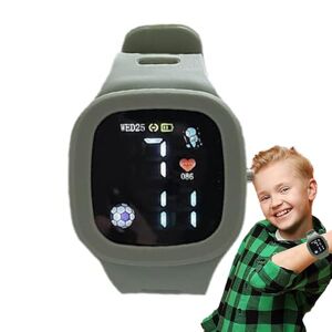 Generic 1pc Kids Wristwatch - Kids Digital Sport Watch, Silicone Waterproof Kids Watch Square Wristwatches Colorful Led Display Silicone, Multi-Function Digital Watches Educational Toys for Boys and Girls