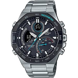 Casio Men's Analogue-Digital Quartz Watch with Stainless Steel Strap ECB-950DB-1AEF