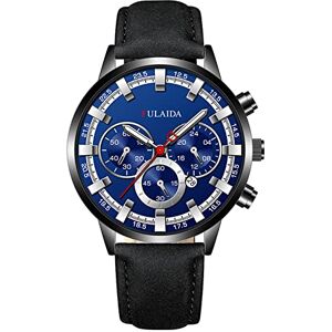 hahuha Retro Watch Fashion Sport Men's Stainless Steel Case Belt Band Quartz Analog Wrist Watch Watch with A Second Hand (F-D, One Size)