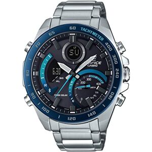 Casio Men Analogue-Digital Quartz Watch with Stainless Steel Strap Silver