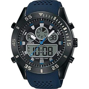 Lorus Mens Digital Quartz Watch with Silicone Strap R2337LX9