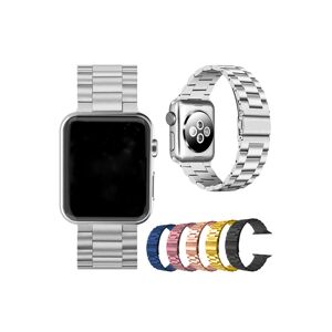 Stainless Steel Chain Apple Watch Band - Size & Colour Options - Silver   Wowcher