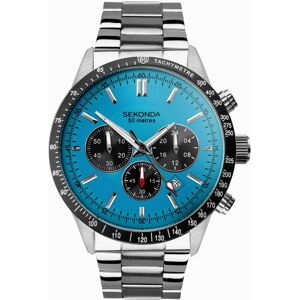 Sekonda Sekonda Velocity Chronograph Men's Watch   Stainless Steel Case & Bracelet with Blue Dial   30024