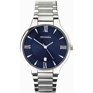 Sekonda Sekonda Wilson Men's Watch   Silver Case & Stainless Steel Bracelet with Blue Dial   30044