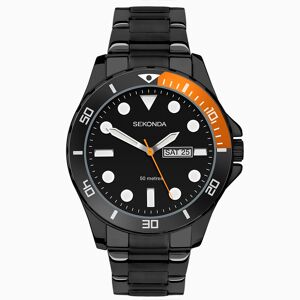 Sekonda Sekonda Balearic Men's Watch   Black Alloy Case & Stainless Steel Bracelet with a Black Dial   30120