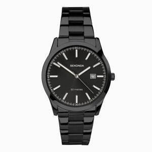 Sekonda Sekonda Taylor Men's Watch   Black Alloy Case & Stainless Steel Bracelet with Black Dial   30144