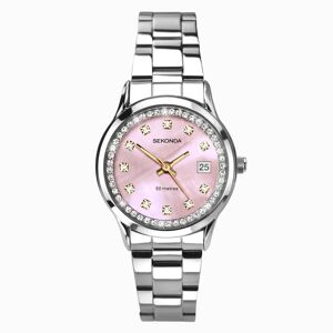 Sekonda Sekonda Catherine Ladies Watch   Silver Case & Stainless Steel Bracelet with Pink Dial   40475