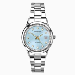 Sekonda Sekonda Catherine Ladies Watch   Silver Case & Stainless Steel Bracelet with Blue Dial   40476
