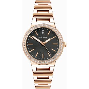 Sekonda Sekonda Amelia Ladies Watch   Rose Gold Case & Alloy Bracelet with Grey Dial   40530