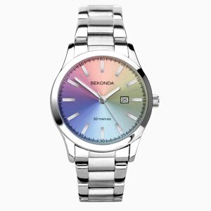 Sekonda Sekonda Taylor Ladies Watch   Silver Alloy Case & Stainless Steel Bracelet with Rainbow Dial   40534