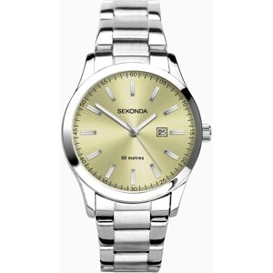 Sekonda Sekonda Taylor Ladies Watch   Silver Alloy Case & Stainless Steel Bracelet with Yellow Dial   40547