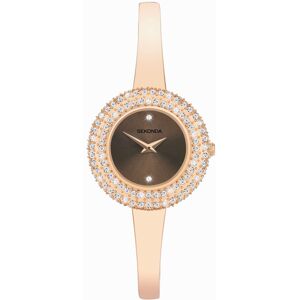 Sekonda Sekonda Radiance Ladies Watch   Rose Gold Brass Case & Bracelet with Brown Dial   40589