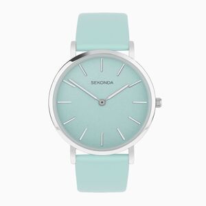 Sekonda Sekonda Minimal Ladies Watch   Silver Alloy Case & Green Leather Strap with Green Dial   40608