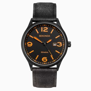 Sekonda Sekonda Pilot Men's Watch   Black Case & Nylon Strap with Black Dial   1388
