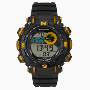 Sekonda Sekonda Digital Men's Watch   Black Case & Plastic Strap with Dial   1526