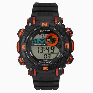 Sekonda Sekonda Digital Men's Watch   Black Case & Plastic Strap with Black Dial   1527