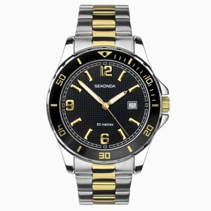 Sekonda Sekonda Dive Men's Watch   Silver Case & Stainless Steel Bracelet with Black Dial   1581