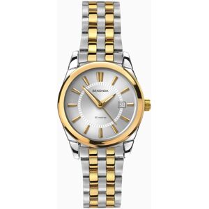 Sekonda Sekonda Classic Ladies Watch   Two Tone Case & Stainless Steel Bracelet with Silver White Dial   2462