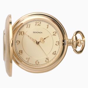 Sekonda Sekonda Men's Pocket Watch   Gold Case & Stainless Steel Chain with Cream Dial   3469