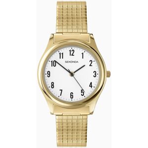 Sekonda Sekonda Easy Reader Men's Watch   Gold Case & Stainless Steel Bracelet with White Dial   3752